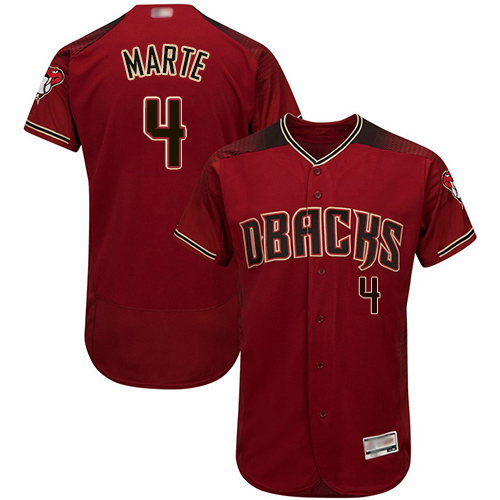 Diamondbacks #4 Ketel Marte Sedona Red Flexbase Authentic Collection Stitched Baseball Jersey