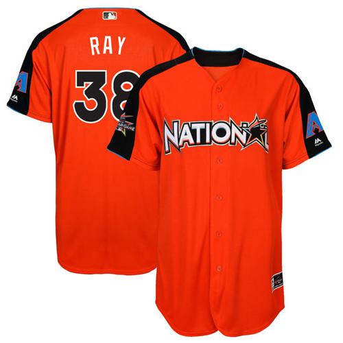 Diamondbacks #38 Robbie Ray Orange 2017 All-Star National League Stitched MLB Jersey - Click Image to Close