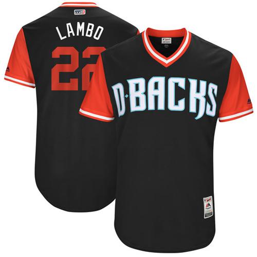 Diamondbacks #22 Jake Lamb Black "Lambo" Players Weekend Authentic Stitched MLB Jersey - Click Image to Close