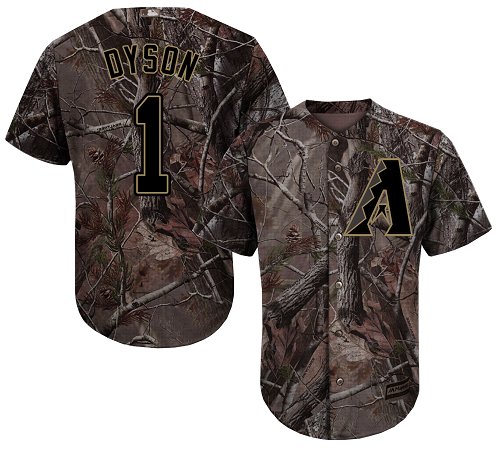 Diamondbacks #1 Jarrod Dyson Camo Realtree Collection Cool Base Stitched MLB Jersey