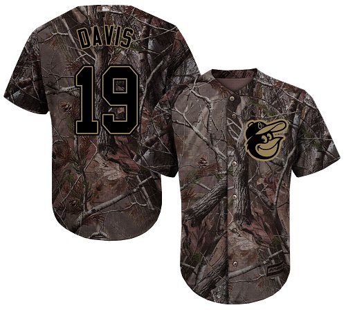 Orioles #19 Chris Davis Camo Realtree Collection Cool Base Stitched MLB Jersey