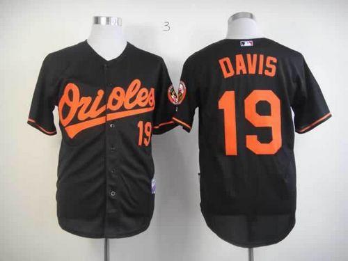 Orioles #19 Chris Davis Black Cool Base Stitched MLB Jersey