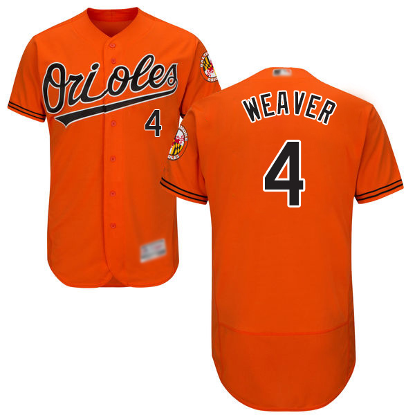 Orioles #4 Earl Weaver Orange Flexbase Authentic Collection Stitched MLB Jersey