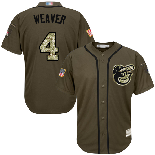 Orioles #4 Earl Weaver Green Salute to Service Stitched MLB Jersey