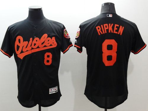 Orioles #8 Cal Ripken Black Flexbase Authentic Collection Stitched MLB Jersey