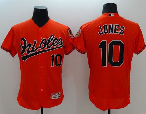 Orioles #10 Adam Jones Orange Flexbase Authentic Collection Stitched MLB Jersey