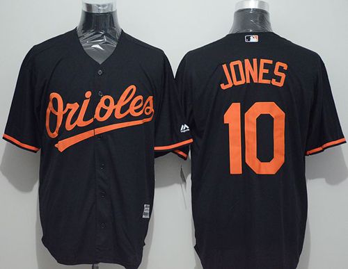 Orioles #10 Adam Jones Black New Cool Base Stitched MLB Jersey