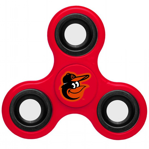 MLB Baltimore Orioles 3 Way Fidget Spinner A47 - Red - Click Image to Close