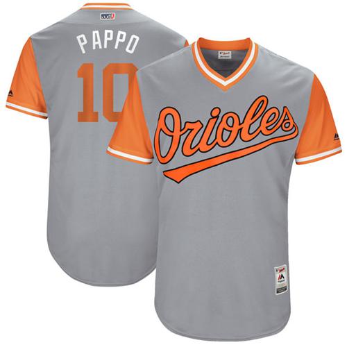 Orioles #10 Adam Jones Gray "Pappo" Players Weekend Authentic Stitched MLB Jersey