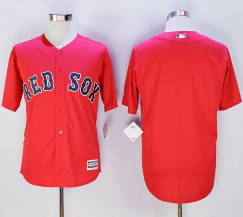 Red Sox Blank Red New Cool Base Stitched MLB Jersey