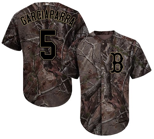 Red Sox #5 Nomar Garciaparra Camo Realtree Collection Cool Base Stitched MLB Jersey