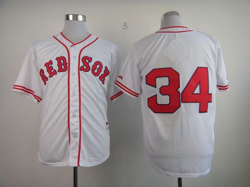 Red Sox #34 David Ortiz White 1936 Turn Back The Clock Stitched MLB Jersey