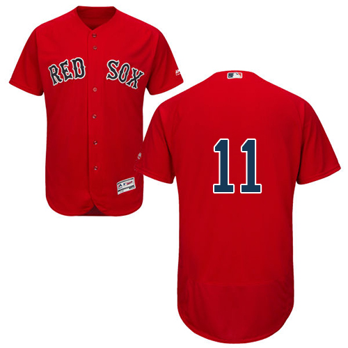 Red Sox #11 Rafael Devers Red Flexbase Authentic Collection Stitched MLB Jersey - Click Image to Close