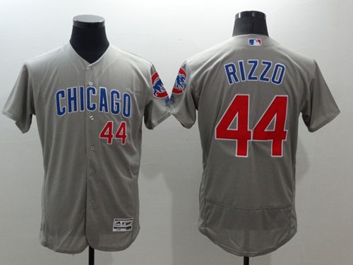 Cubs #44 Anthony Rizzo Grey Flexbase Authentic Collection Road Stitched MLB Jersey