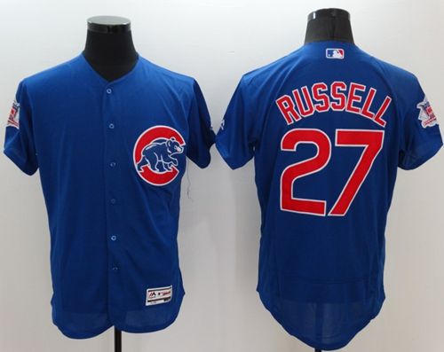 Cubs #27 Addison Russell Blue Flexbase Authentic Collection Stitched MLB Jersey