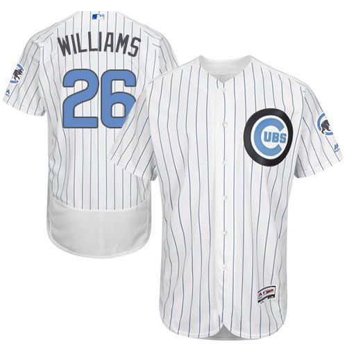 Cubs #26 Billy Williams White(Blue Strip) Flexbase Authentic Collection Father's Day Stitched MLB Jersey - Click Image to Close