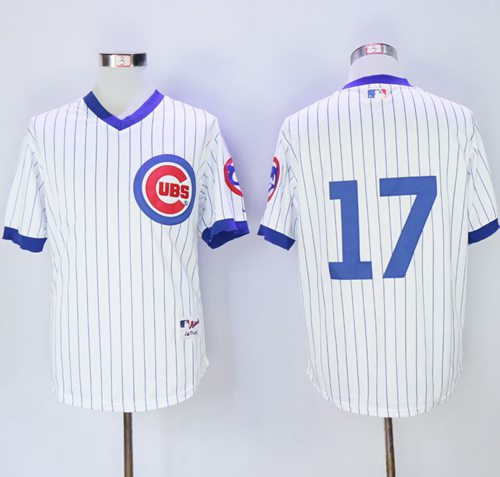 Cubs #17 Kris Bryant White 1988 Turn Back The Clock Stitched MLB Jersey