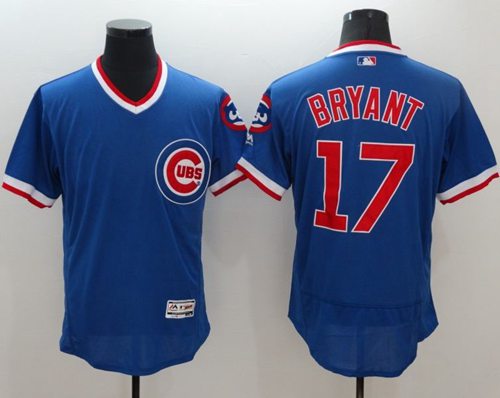 Cubs #17 Kris Bryant Blue Flexbase Authentic Collection Cooperstown Stitched MLB Jersey - Click Image to Close