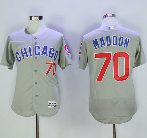 Cubs #70 Joe Maddon Grey Flexbase Authentic Collection Road Stitched MLB Jersey