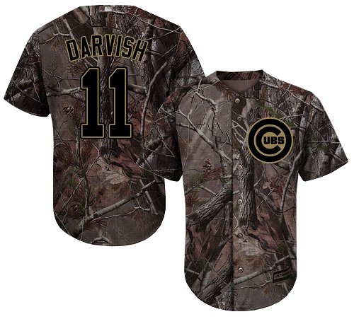 Cubs #11 Yu Darvish Camo Realtree Collection Cool Base Stitched MLB Jersey