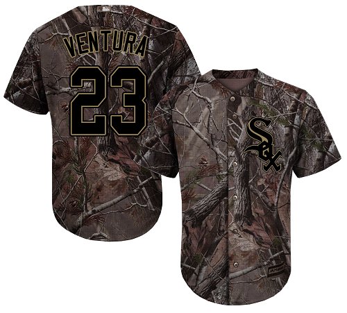 White Sox #23 Robin Ventura Camo Realtree Collection Cool Base Stitched MLB Jersey