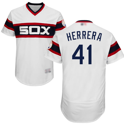 White Sox #41 Kelvin Herrera White Flexbase Authentic Collection Alternate Home Stitched MLB Jersey