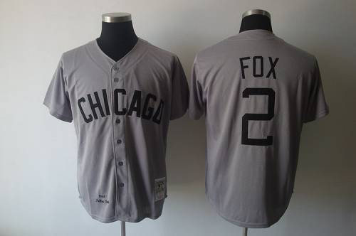 Mitchell and Ness 1960 Chicago White Sox #2 Nellie Fox Grey Throwback Stitched MLB Jersey