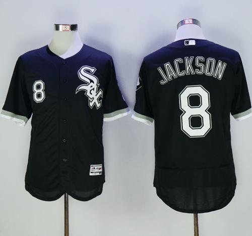 White Sox #8 Bo Jackson Black Flexbase Authentic Collection Stitched MLB Jersey - Click Image to Close