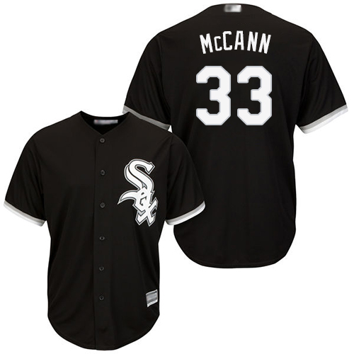 White Sox #33 James McCann Black New Cool Base Stitched Baseball Jersey - Click Image to Close