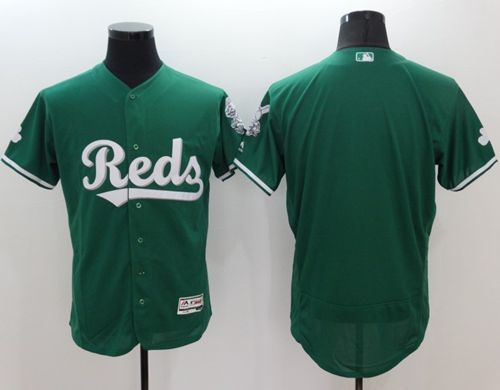 Reds Blank Green Celtic Flexbase Authentic Collection Stitched MLB Jersey