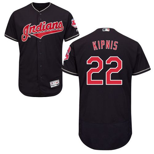 Indians #22 Jason Kipnis Navy Blue Flexbase Authentic Collection Stitched MLB Jersey