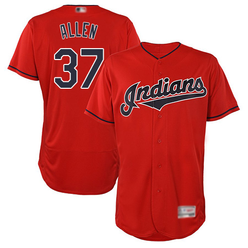 Indians #37 Cody Allen Red Flexbase Authentic Collection Stitched MLB Jersey