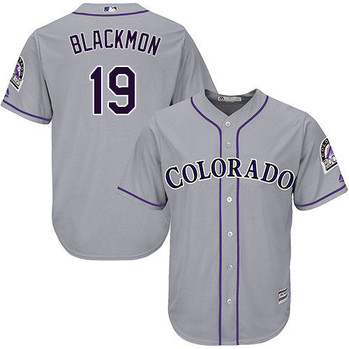 Rockies #19 Charlie Blackmon Grey New Cool Base Stitched MLB Jersey - Click Image to Close