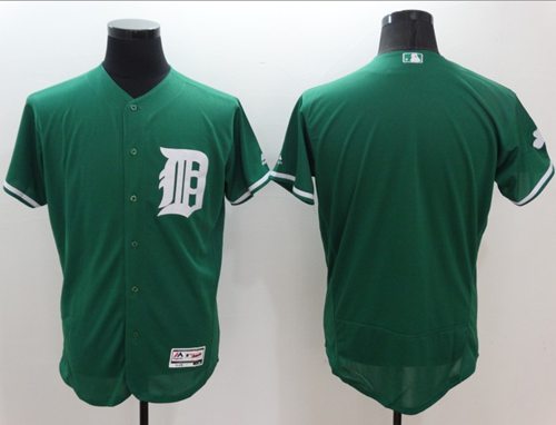 Tigers Blank Green Celtic Flexbase Authentic Collection Stitched MLB Jersey