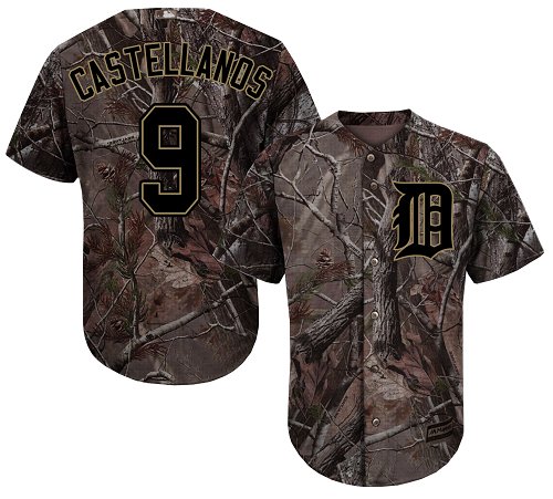 Tigers #9 Nick Castellanos Camo Realtree Collection Cool Base Stitched MLB Jersey