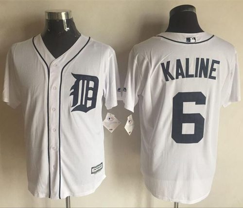 Tigers #6 Al Kaline White New Cool Base Stitched MLB Jersey