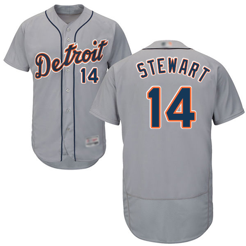 Tigers #14 Christin Stewart Grey Flexbase Authentic Collection Stitched MLB Jersey - Click Image to Close