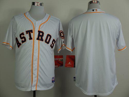 Astros Blank White Cool Base Stitched MLB Jersey