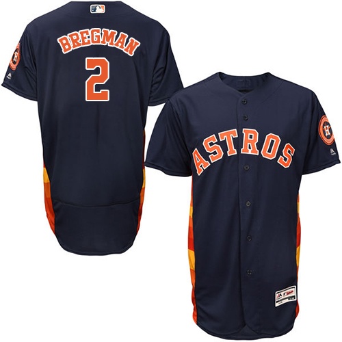 Astros #2 Alex Bregman Navy Blue Flexbase Authentic Collection Stitched MLB Jersey - Click Image to Close