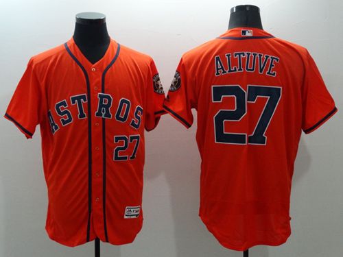 Astros #27 Jose Altuve Orange Flexbase Authentic Collection Stitched MLB Jersey