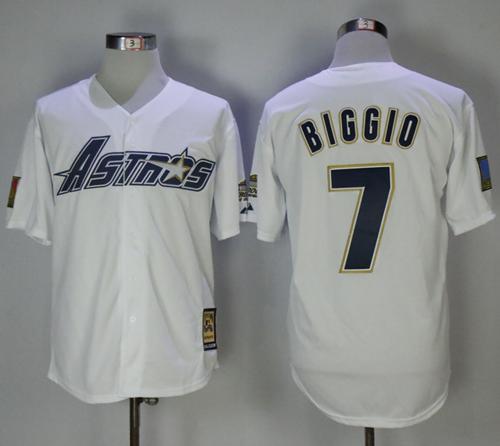 Astros #7 Craig Biggio White 1981 Turn Back The Clock Stitched MLB Jersey