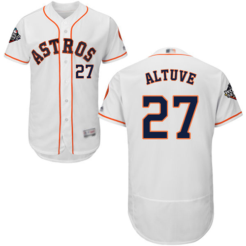 Astros #27 Jose Altuve White Flexbase Authentic Collection 2019 World Series Bound Stitched Baseball Jersey