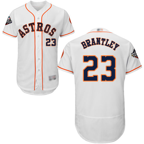 Astros #23 Michael Brantley White Flexbase Authentic Collection 2019 World Series Bound Stitched Baseball Jersey