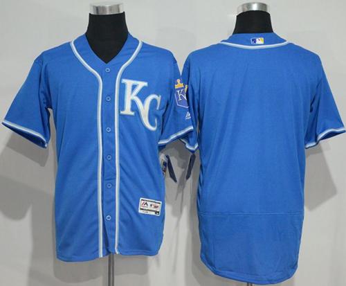 Royals Blank Royal Blue Flexbase Authentic Collection Stitched MLB Jersey