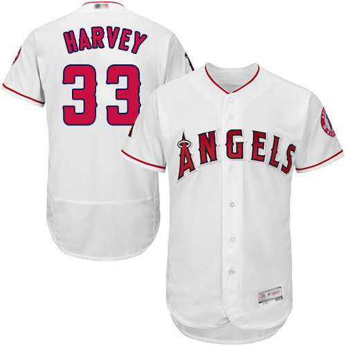 Angels of Anaheim #33 Matt Harvey White Flexbase Authentic Collection Stitched MLB Jersey