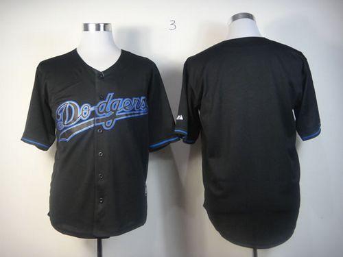 Dodgers Blank Black Fashion Stitched MLB Jersey