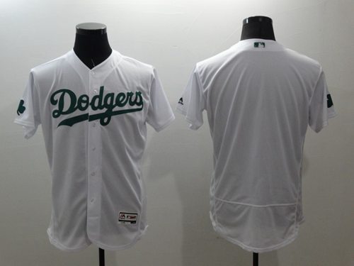 Dodgers Blank White Celtic Flexbase Authentic Collection Stitched MLB Jersey