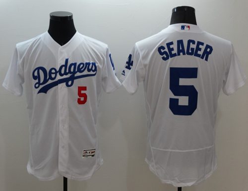 Dodgers #5 Corey Seager White Flexbase Authentic Collection Stitched MLB Jersey