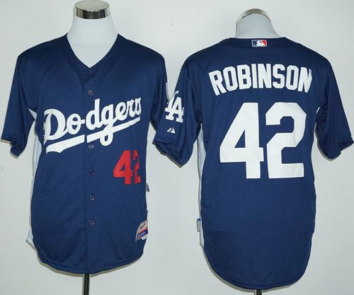 Dodgers #42 Jackie Robinson Navy Blue Cooperstown Stitched MLB Jersey