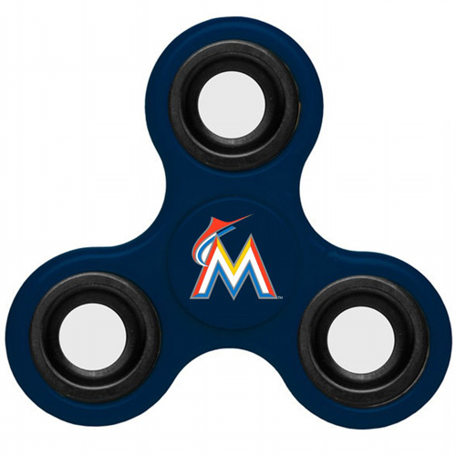 MLB Miami Marlins 3 Way Fidget Spinner B58 - Navy